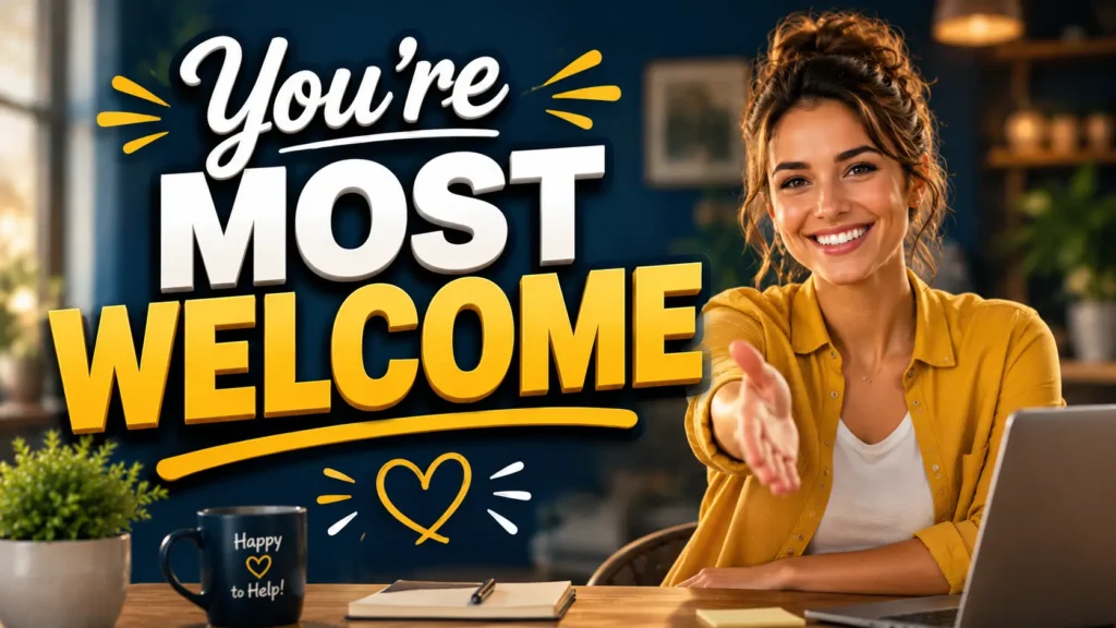 You're Most Welcome