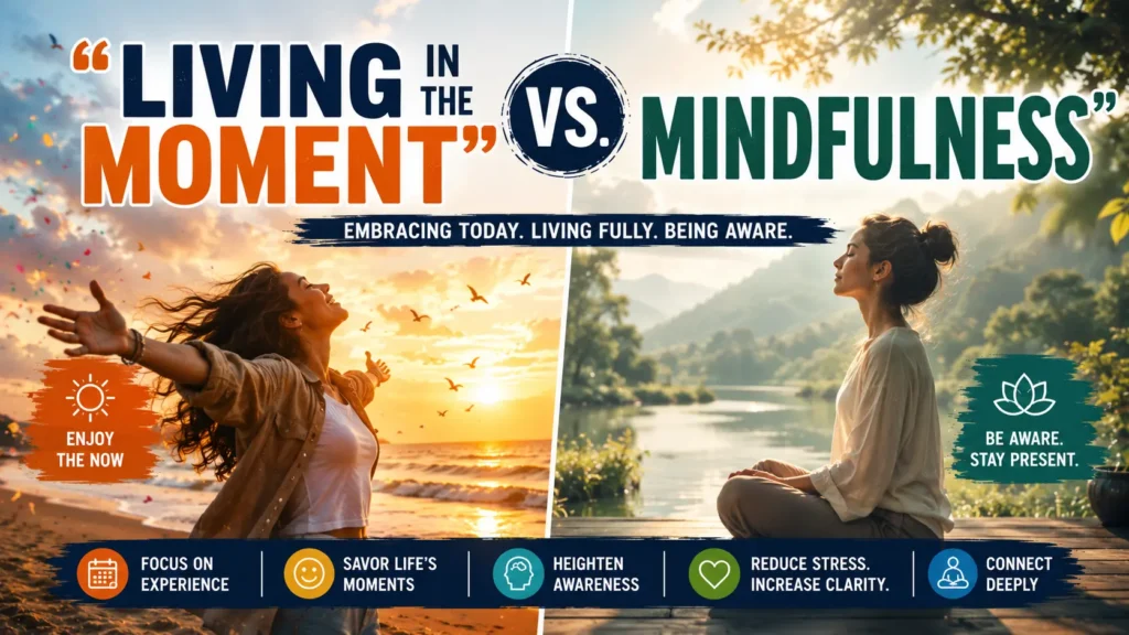 “Living in the Moment” vs. “Mindfulness”