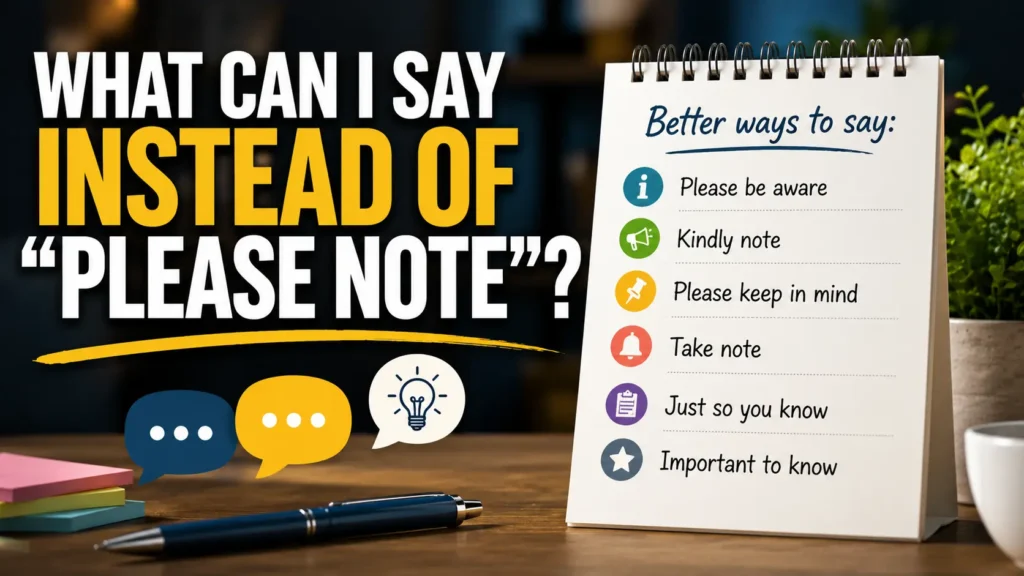 What Can I Say Instead of “Please Note”?