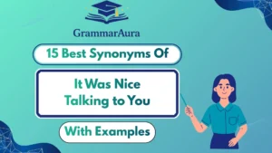 Best Synonyms of ‘It Was Nice Talking to You’