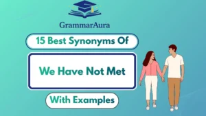 Best Synonyms of ‘We Have Not Met’ (With Examples)