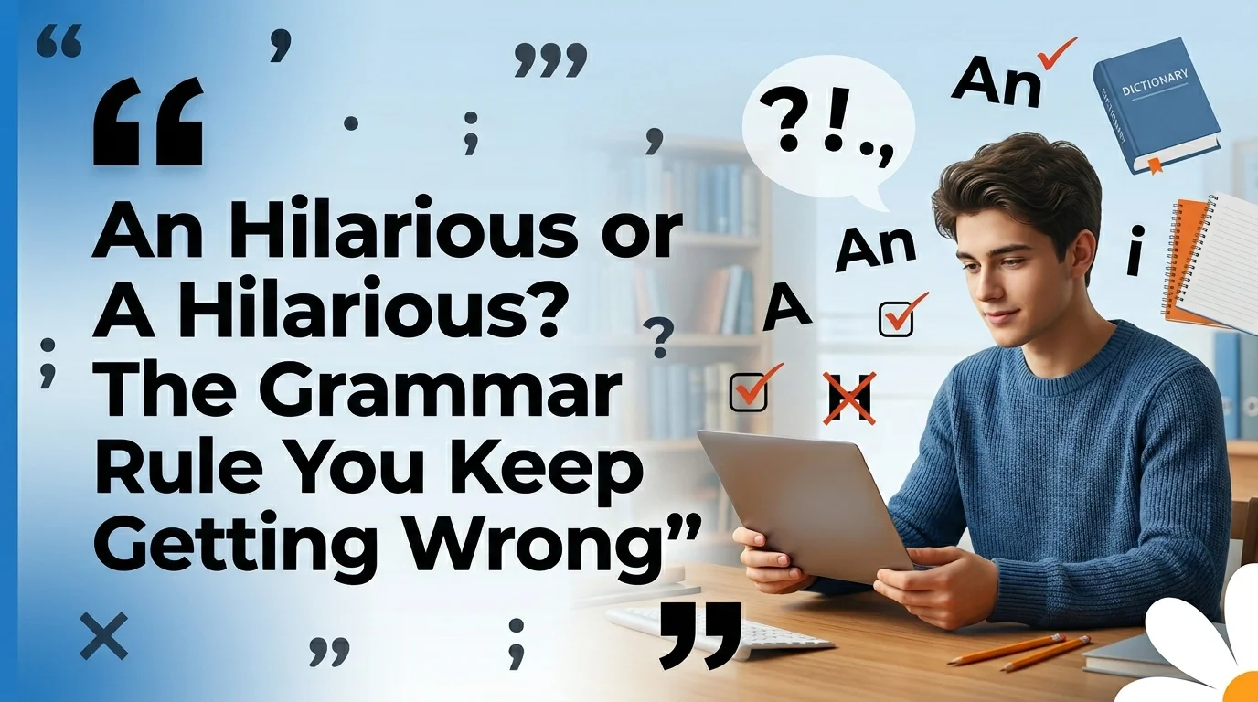 “An Hilarious or A Hilarious? The Grammar Rule You Keep Getting Wrong”