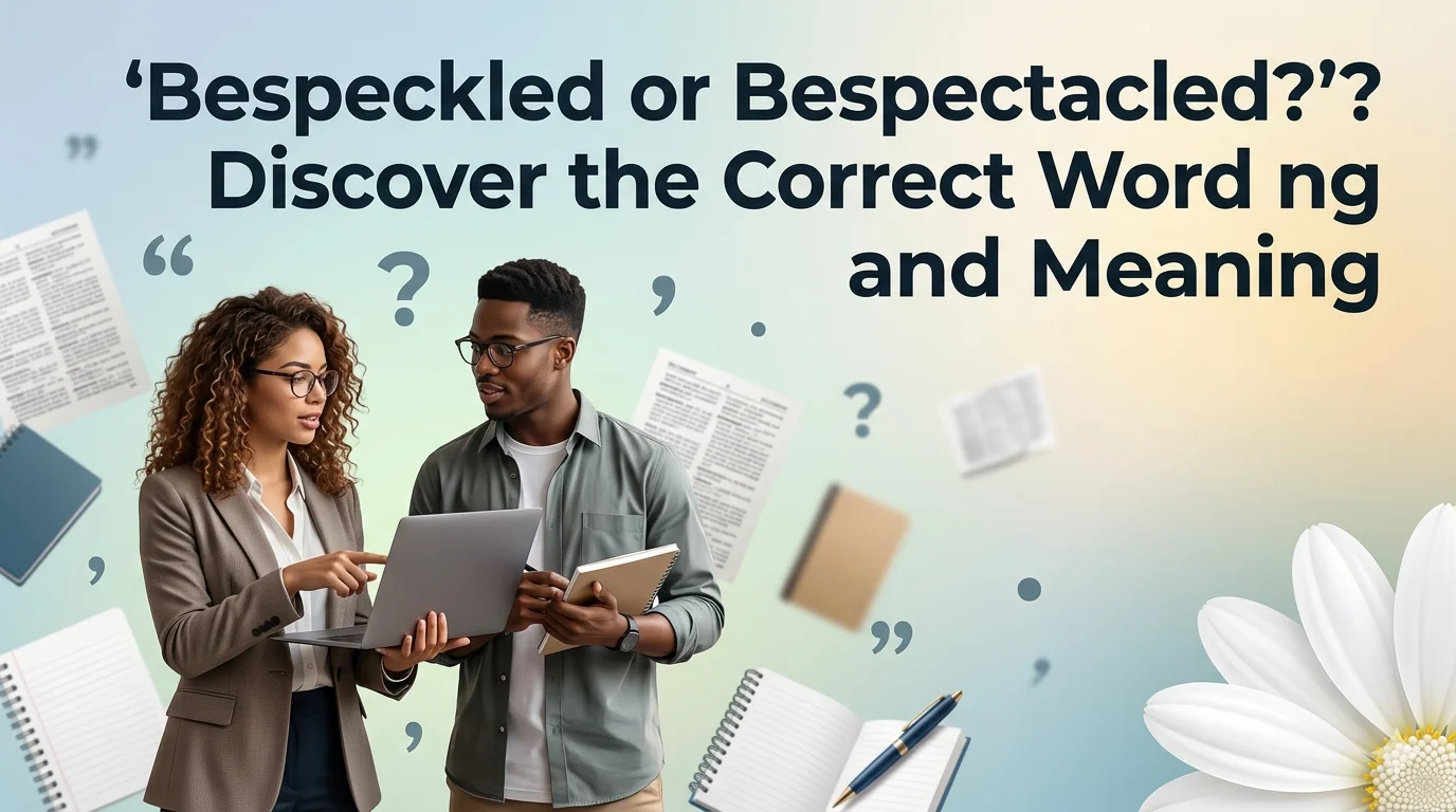 Bespeckled or Bespectacled? Discover the Correct Word and Meaning