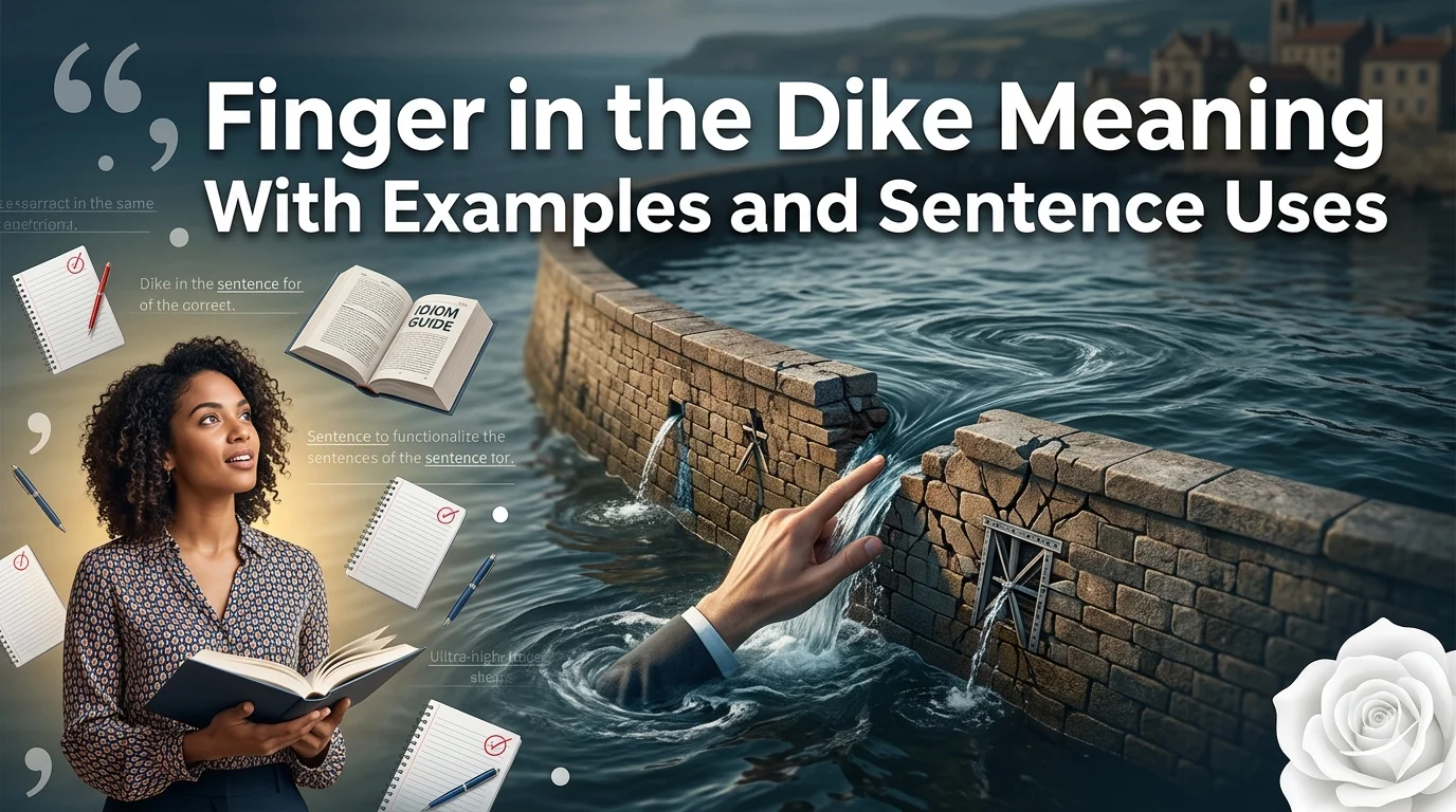 Finger in the Dike Meaning With Examples and Sentence Uses