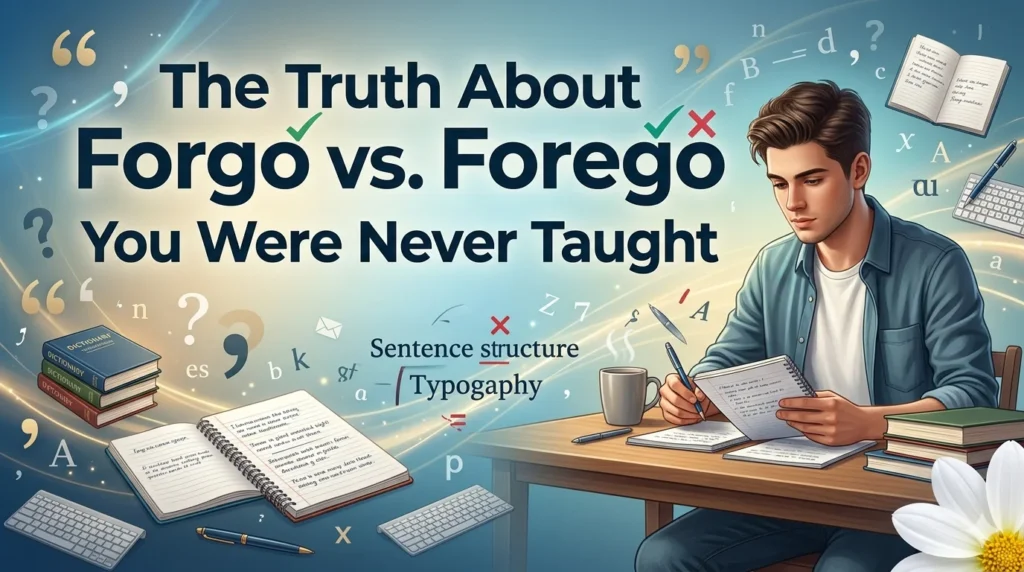 The Truth About Forgo vs. Forego You Were Never Taught