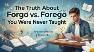 The Truth About Forgo vs. Forego You Were Never Taught