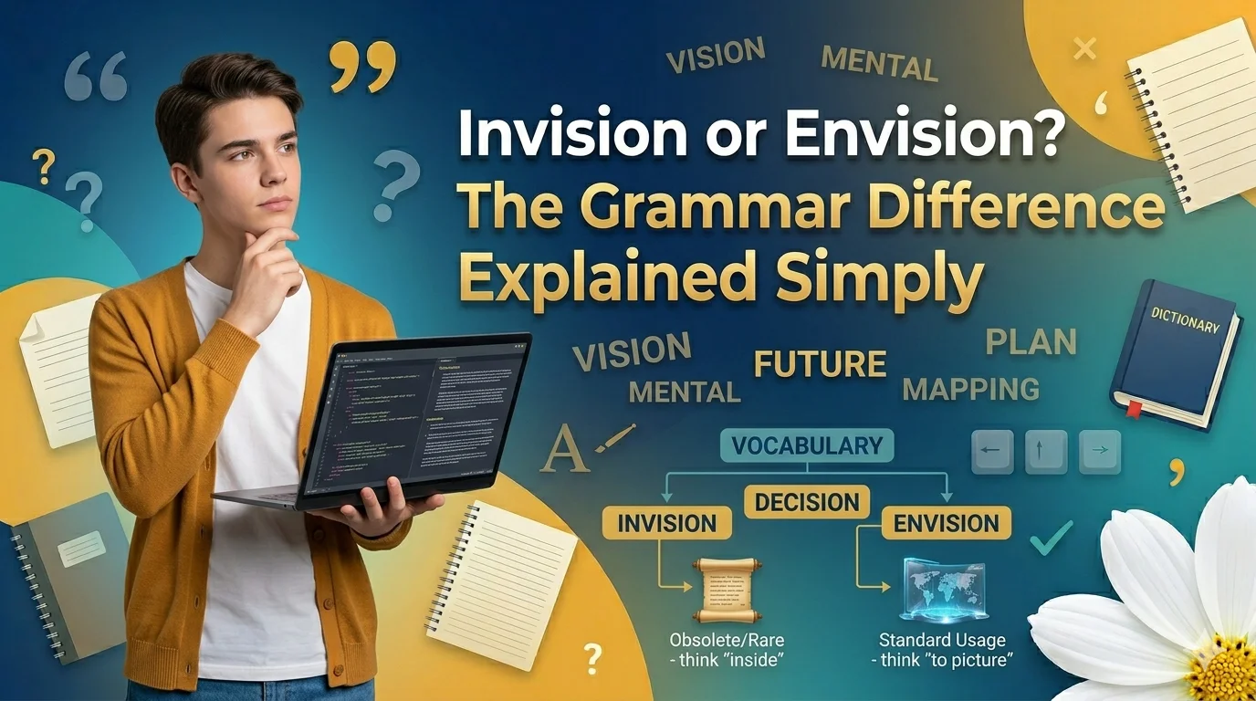 Invision or Envision? The Grammar Difference Explained Simply
