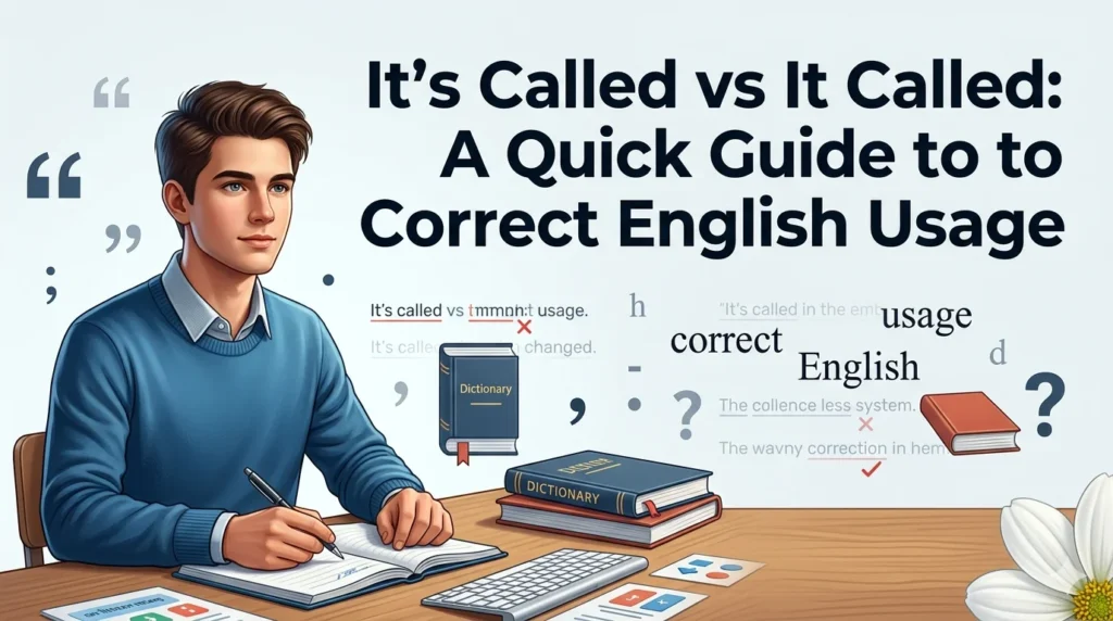 It’s Called vs It Called: A Quick Guide to Correct English Usage