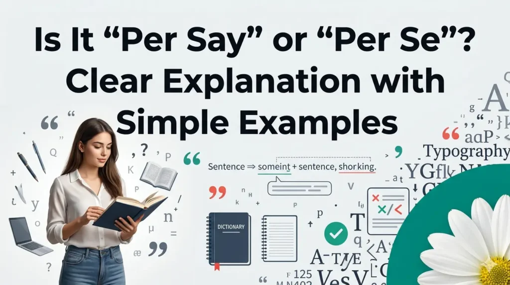 Is It “Per Say” or “Per Se”? Clear Explanation with Simple Examples