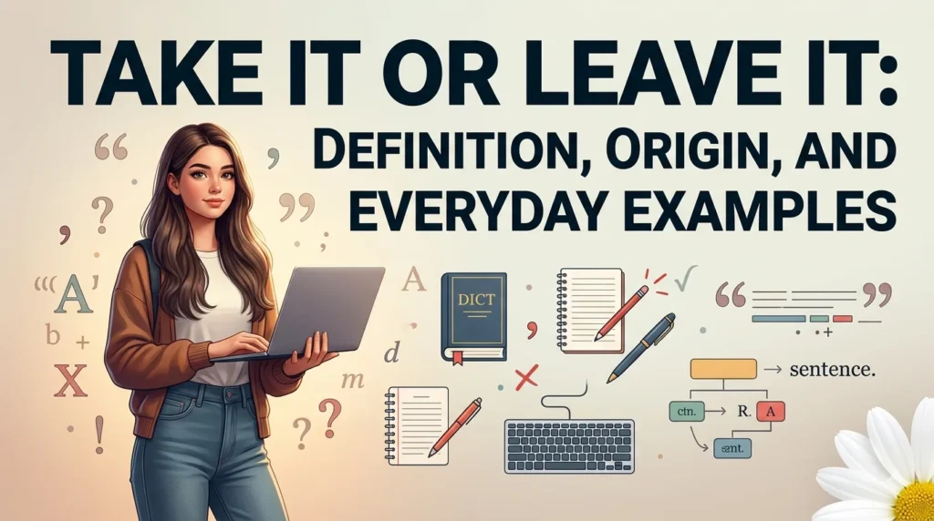 Take It or Leave It: Definition, Origin, and Everyday Examples