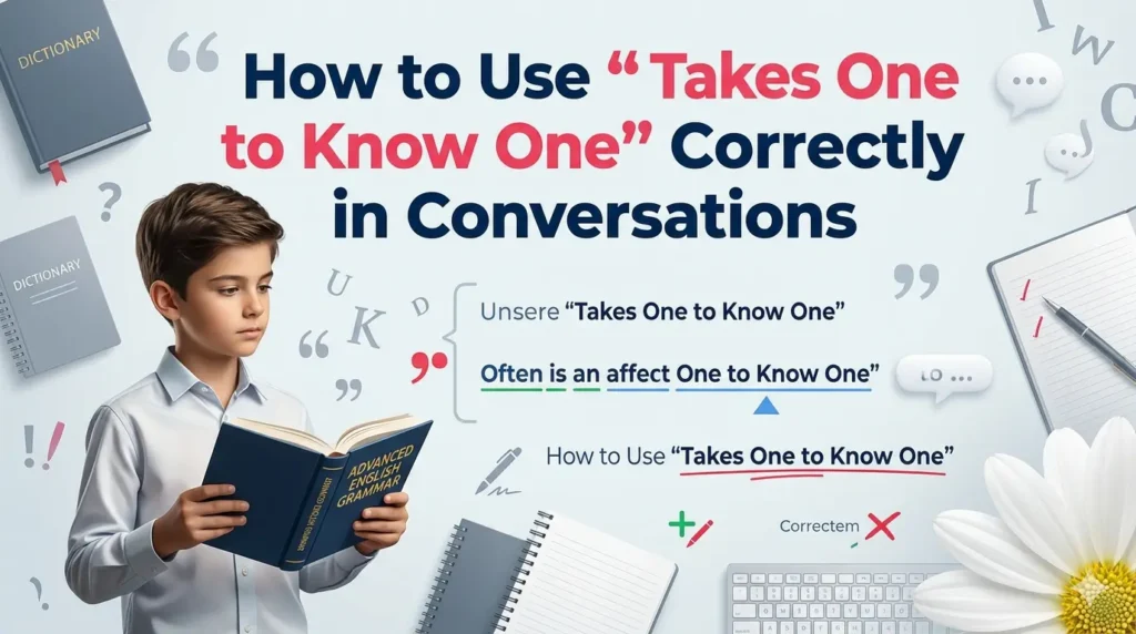 How to Use “Takes One to Know One” Correctly in Conversations