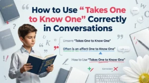 How to Use “Takes One to Know One” Correctly in Conversations