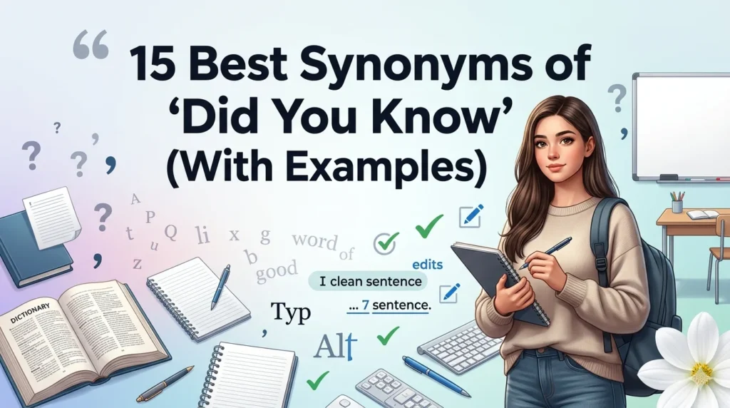 Best Synonyms of ‘Did You Know’