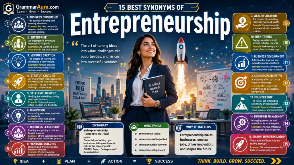 Best Synonyms of “Entrepreneurship”