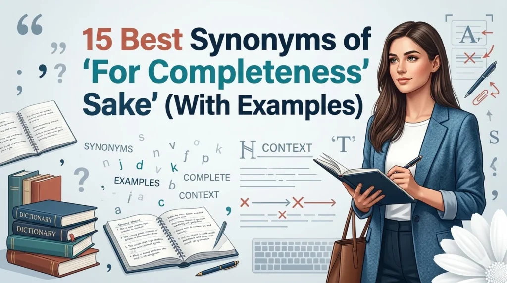 Best Synonyms of ‘For Completeness’ Sake’
