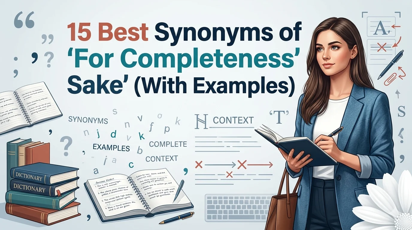 Best Synonyms of ‘For Completeness’ Sake’