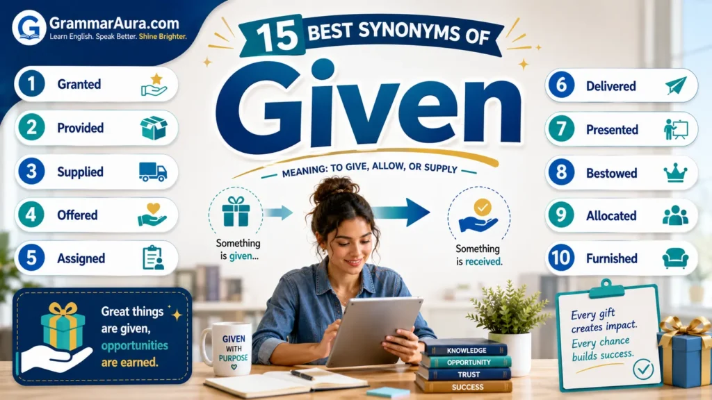 Best Synonyms of ‘Given’