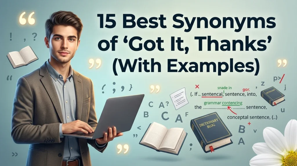 Best Synonyms of ‘Got It, Thanks’ (With Examples)