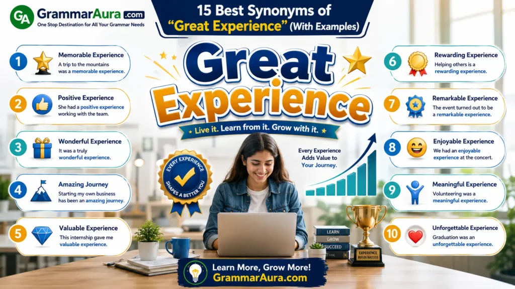 Best Synonyms of “Great Experience”