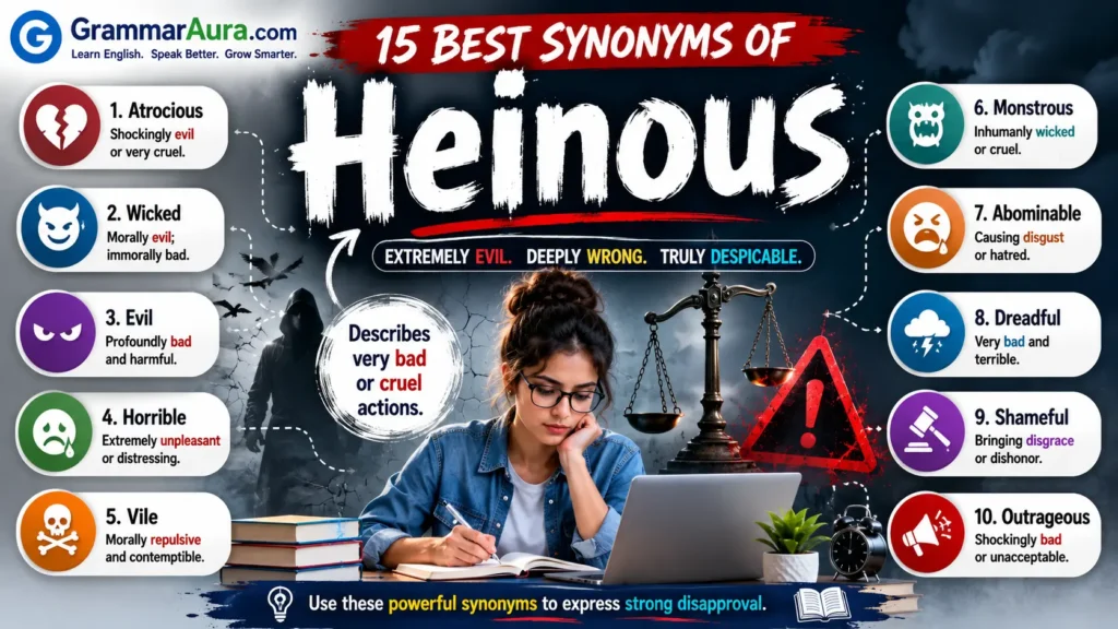 Best Synonyms of ‘Heinous’