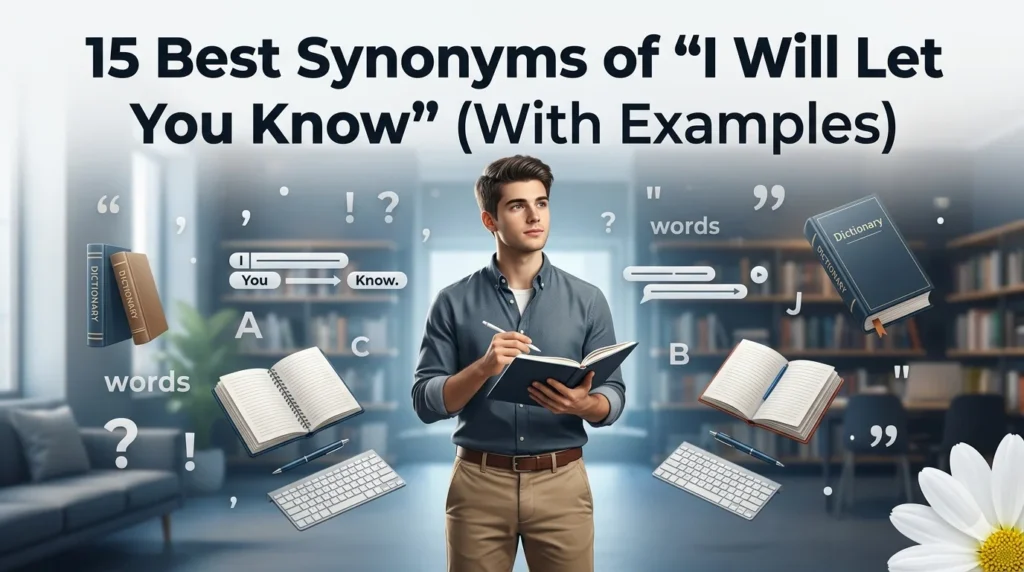 Best Synonyms of “I Will Let You Know”