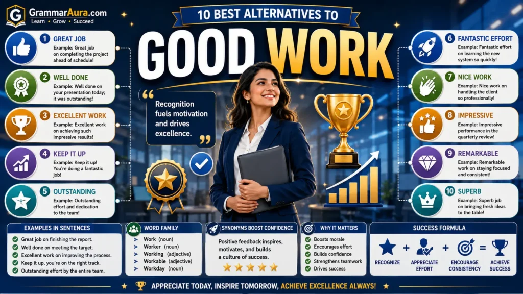 Best Synonyms of ‘Keep Up the Good Work’