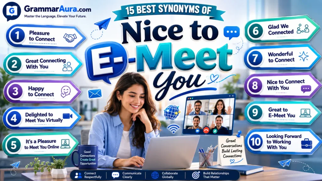 Best Synonyms of ‘Nice to E-Meet You’