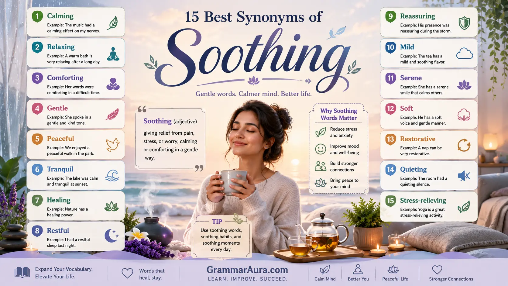 Best Synonyms of “Soothing”