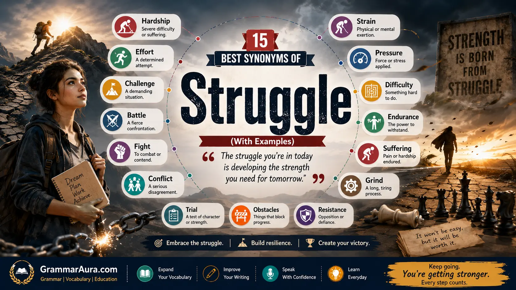 Best Synonyms of “Struggle”
