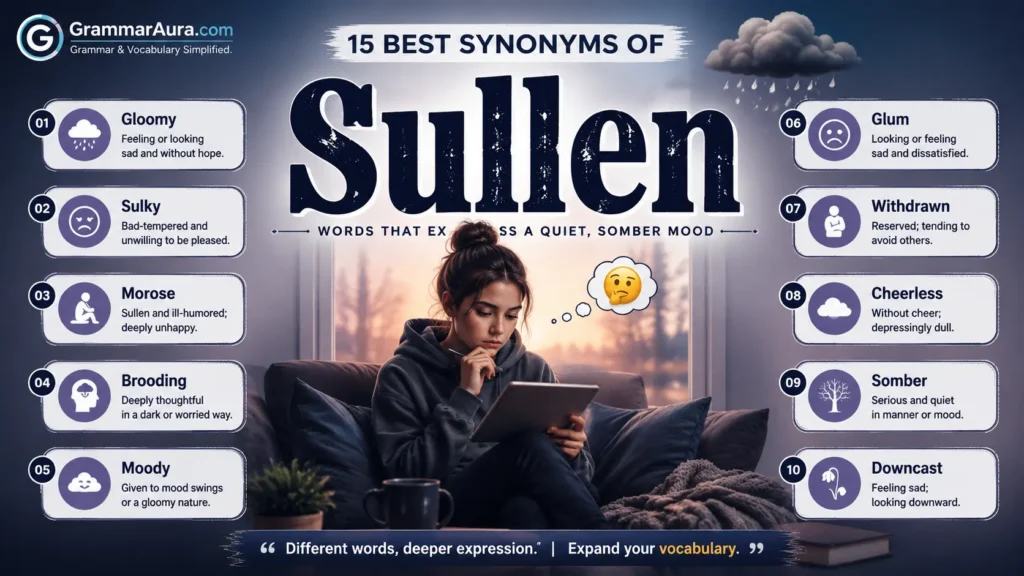 Best Synonyms of ‘Sullen’
