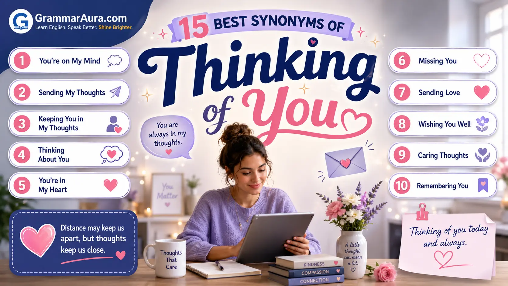 Best Synonyms of “Thinking of You”