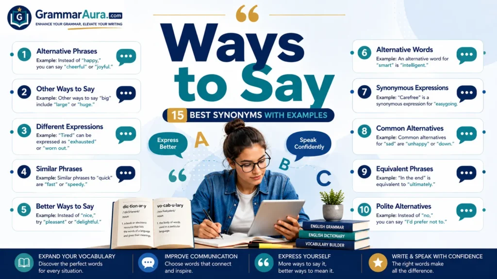 Best Synonyms of “Ways to Say”