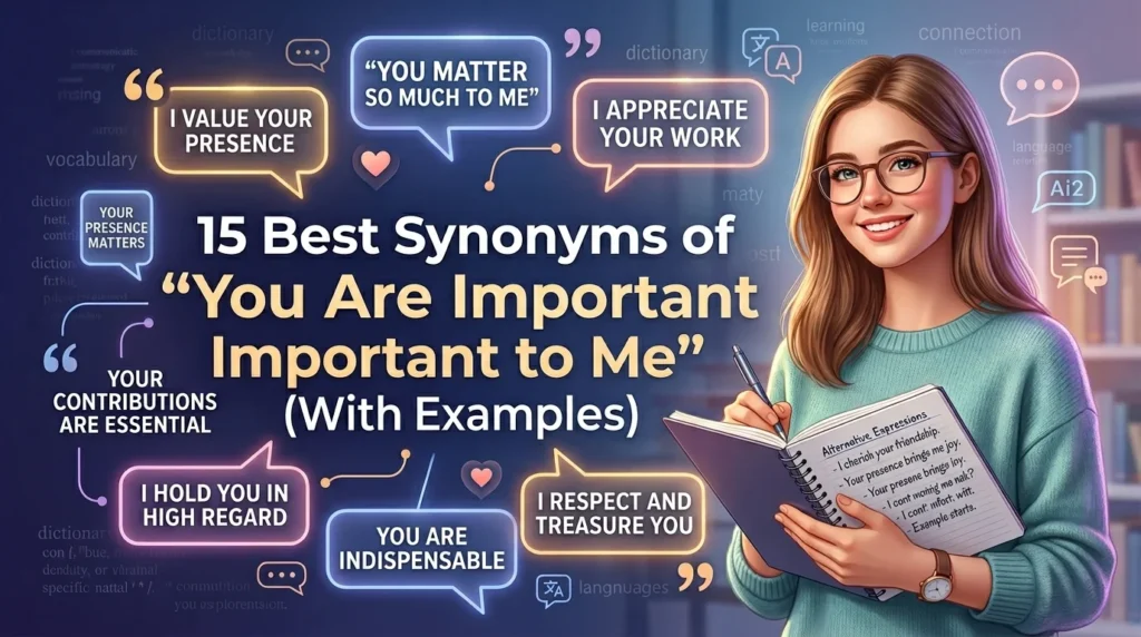 Best Synonyms of ‘You Are Important to Me’