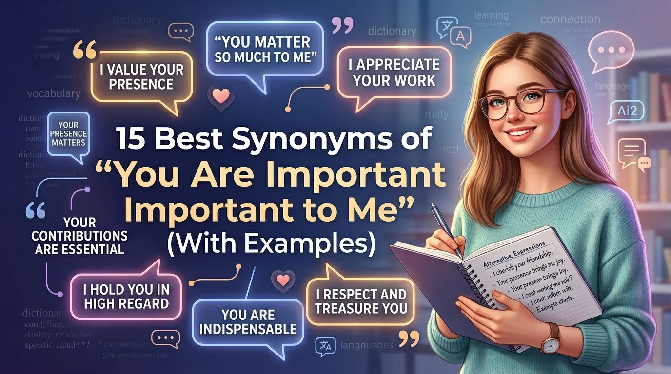 Best Synonyms of ‘You Are Important to Me’