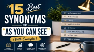 Best Synonyms of “As You Can See”