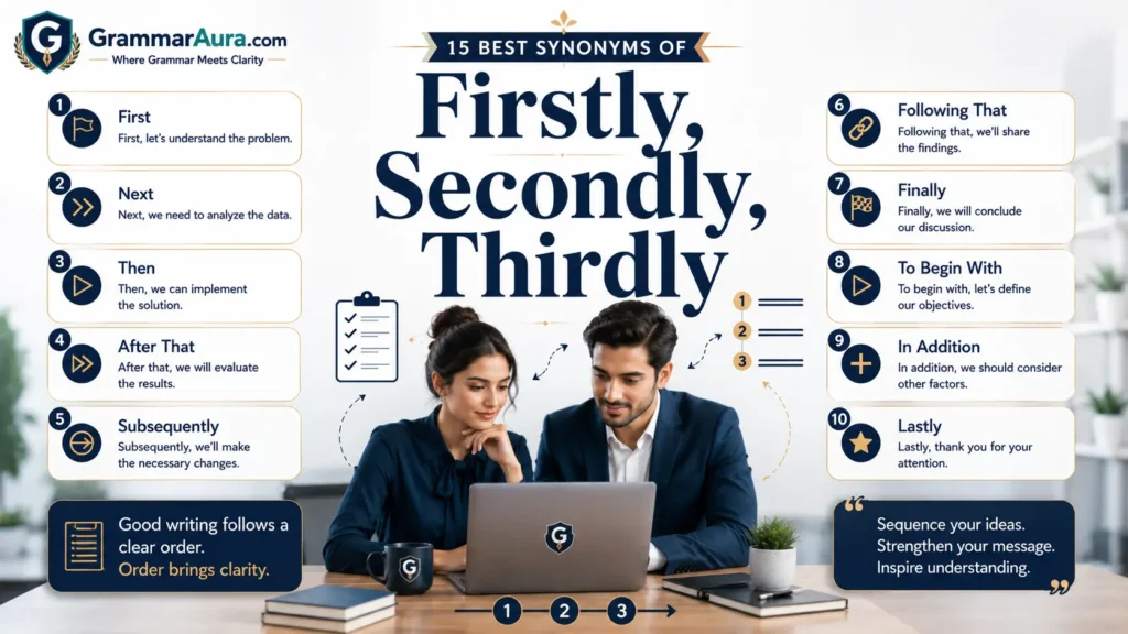 Best Synonyms of “Firstly, Secondly, Thirdly”