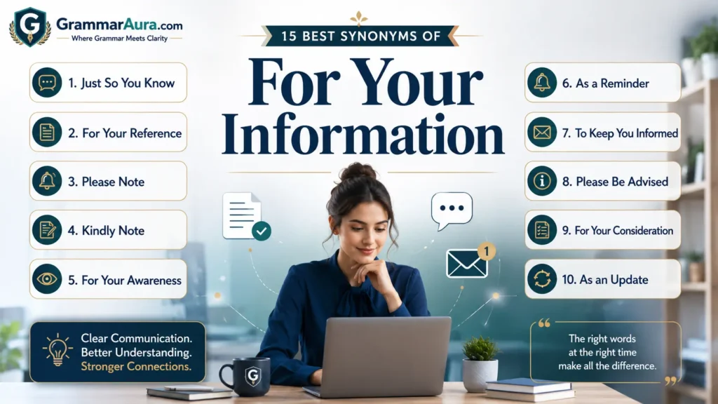 Best Synonyms of “For Your Information”