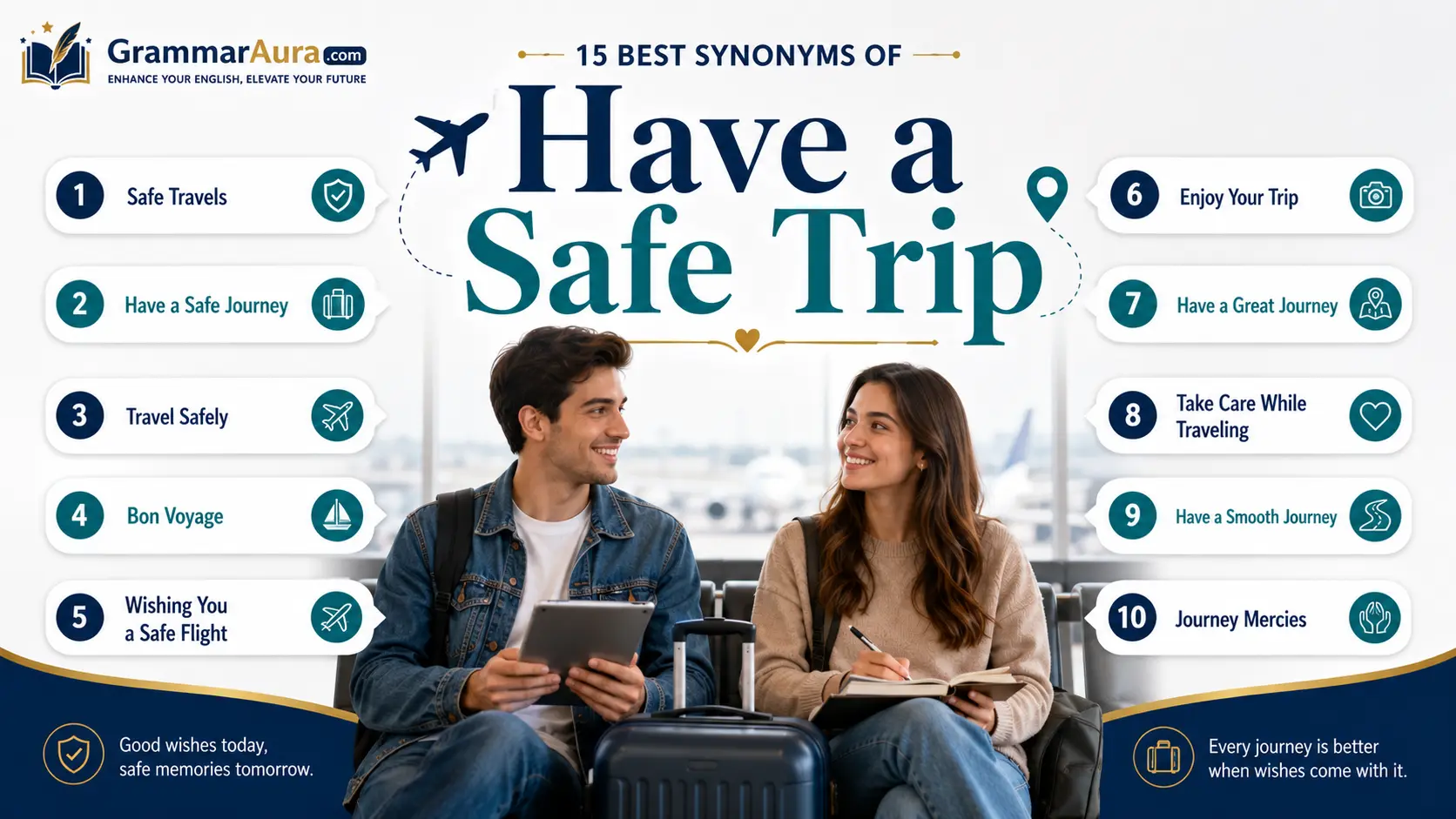 Best Synonyms of ‘Have a Safe Trip’