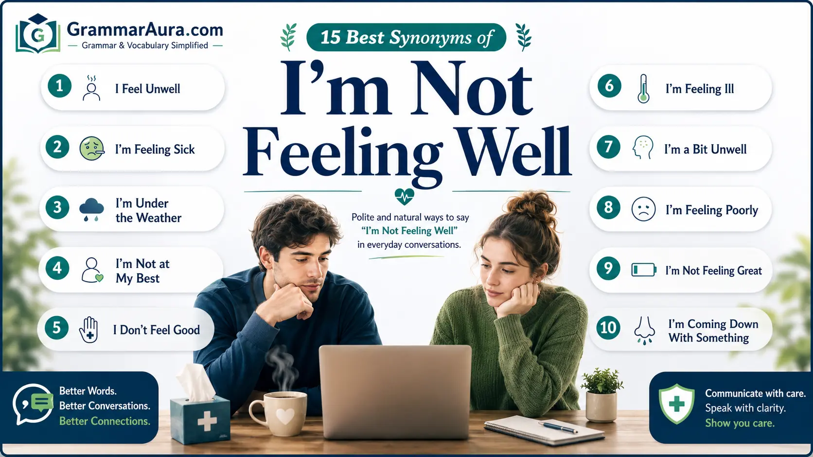 Best Synonyms of “I’m Not Feeling Well”