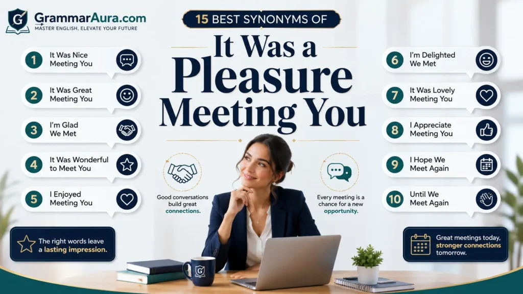 Best Synonyms of “It Was a Pleasure Meeting You”