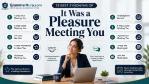 Best Synonyms of “It Was a Pleasure Meeting You”