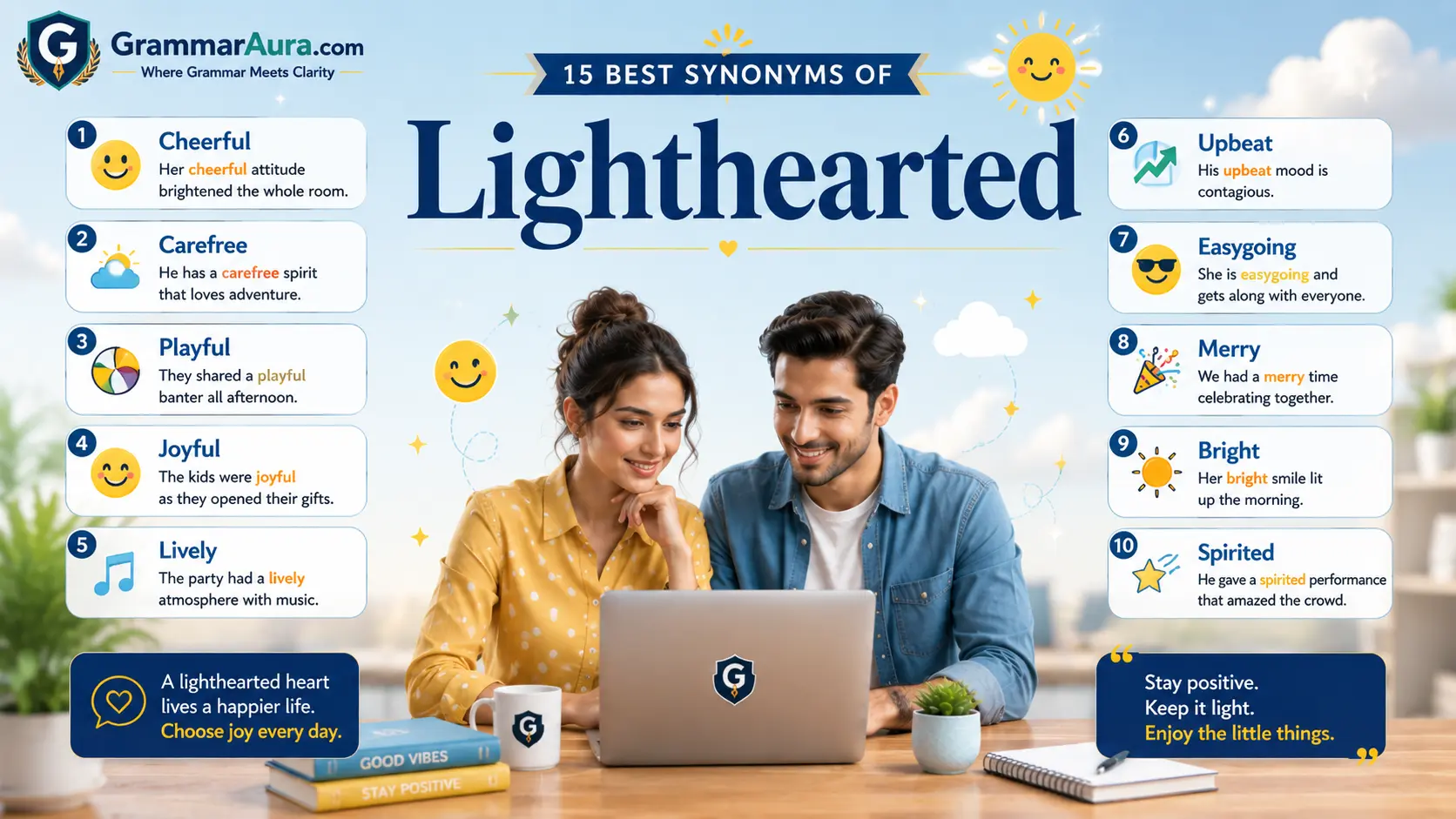 Best Synonyms of ‘Lighthearted’