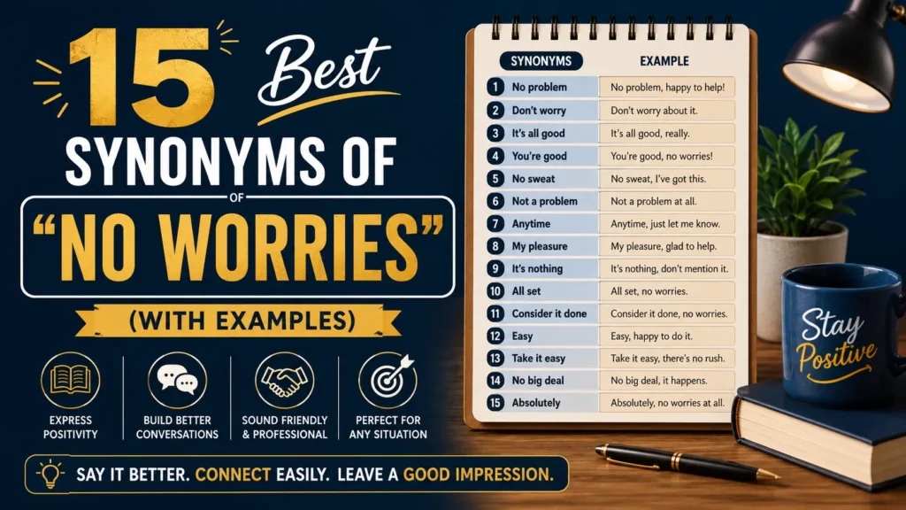 Best Synonyms of “No Worries”