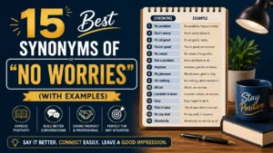 Best Synonyms of “No Worries”