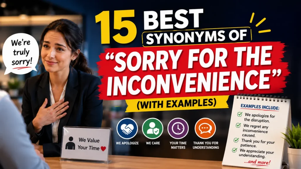 Best Synonyms of “Sorry for the Inconvenience”