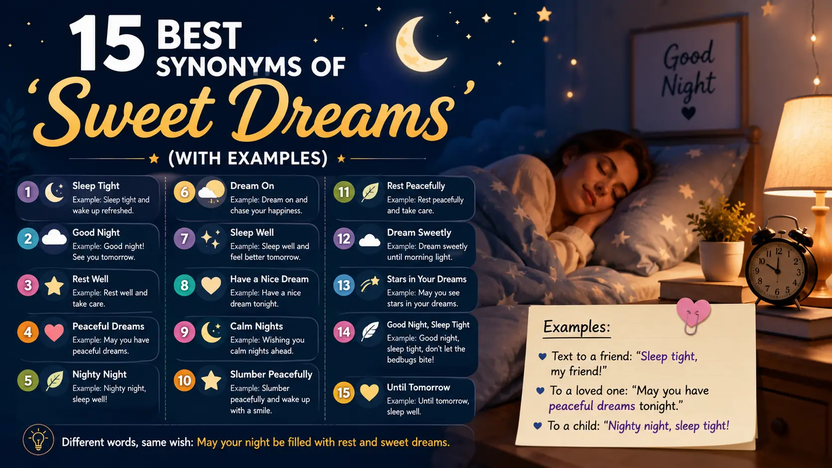 Best Synonyms of ‘Sweet Dreams’