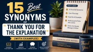 Best Synonyms of ‘Thank You for the Explanation’
