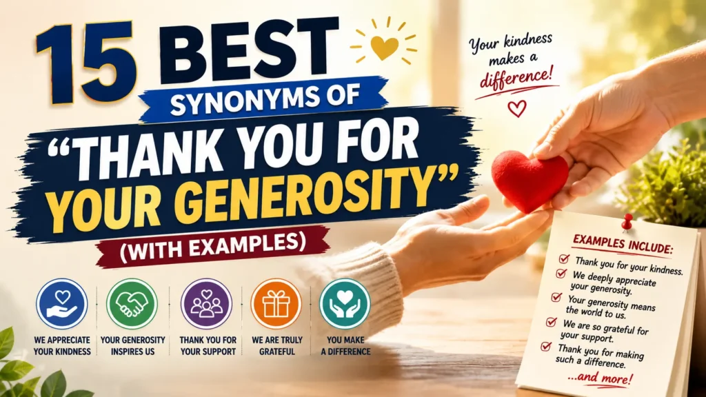 Best Synonyms of “Thank You for Your Generosity”