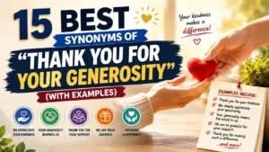 Best Synonyms of “Thank You for Your Generosity”