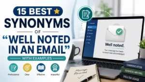 Best Synonyms of “Well Noted in an Email”